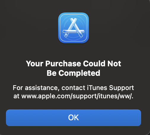 Purchase Error