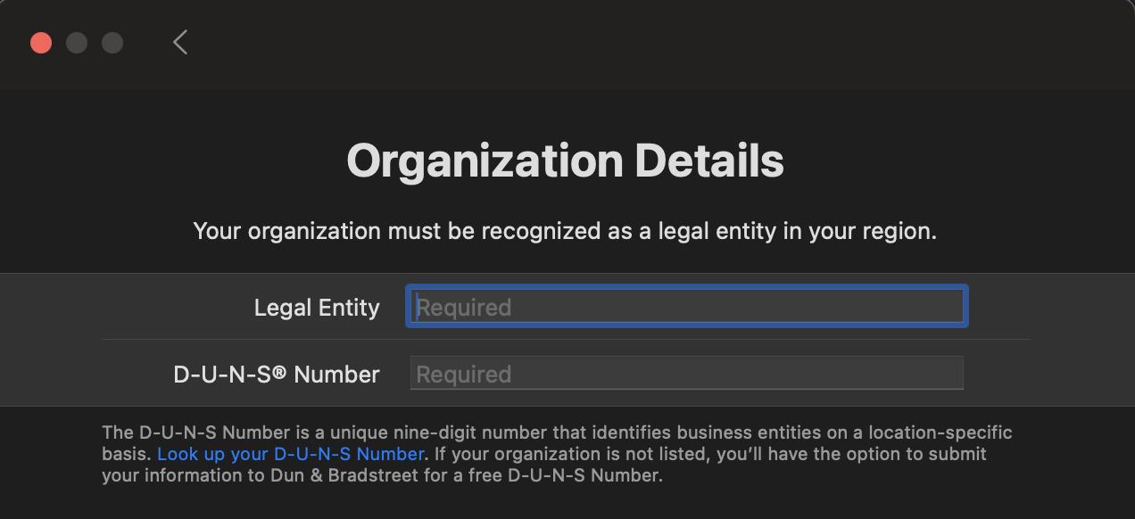 Organization Info